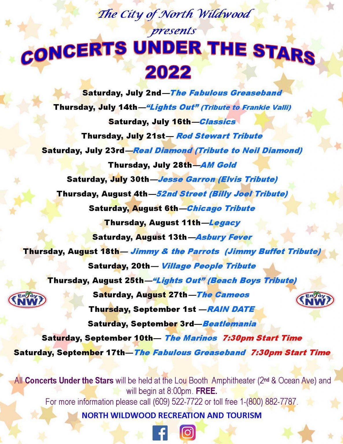 The 2022 North Wildwood Concerts Under the Stars Schedule Watch The