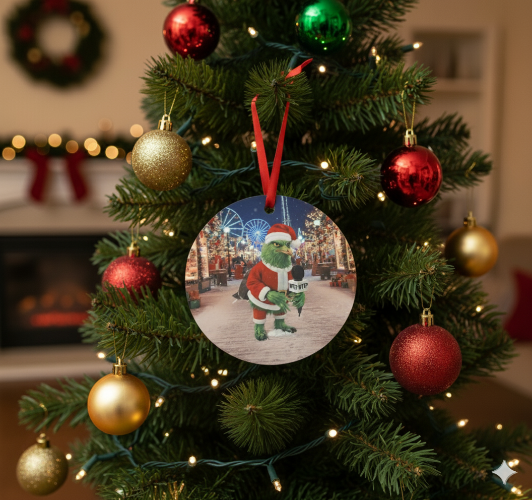 Wildwood Christmas Ornament Gus McFeathers as the Grinch