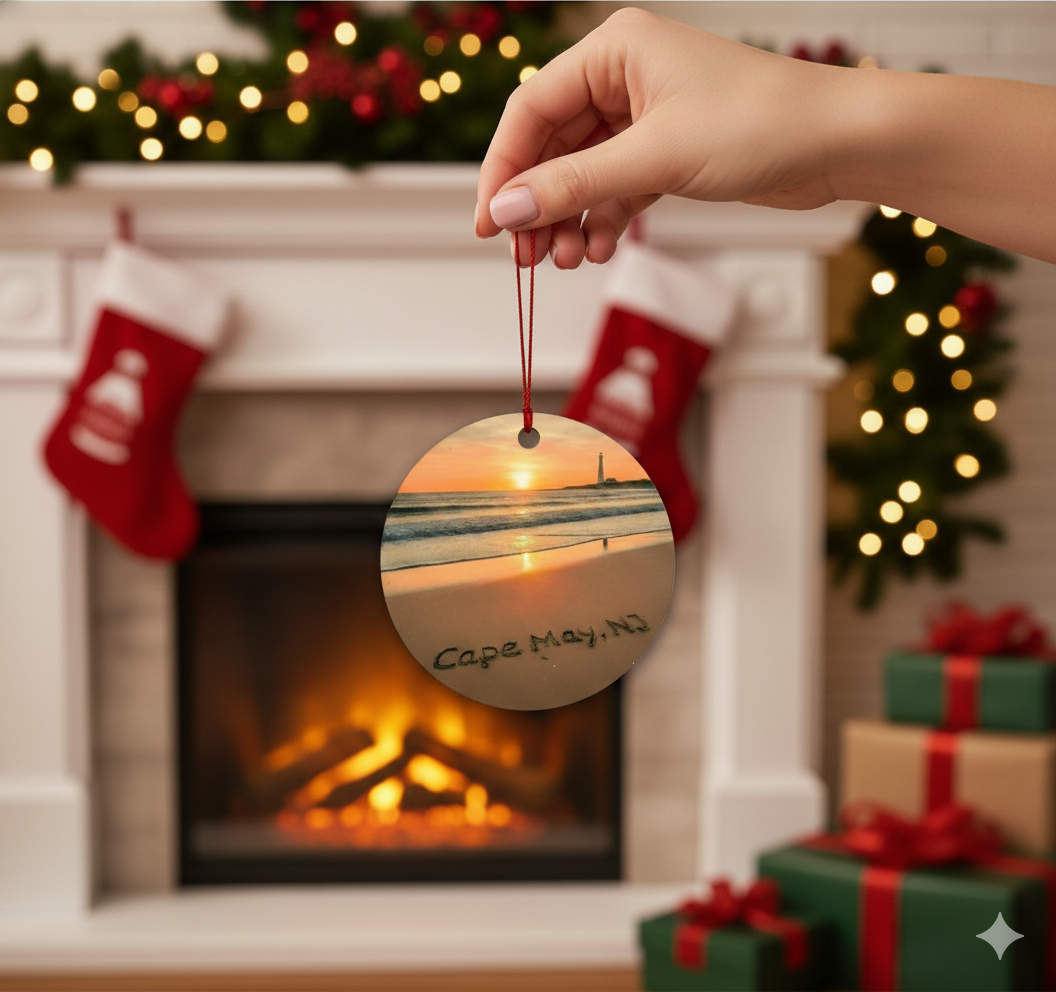 Cape May Sunset & Lighthouse Ornament
