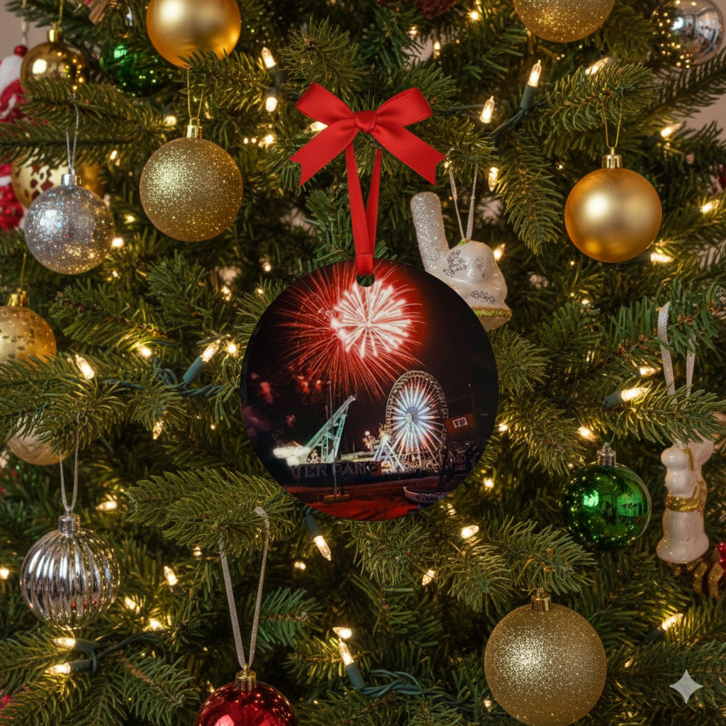 Wildwood Christmas Ornament – Fireworks, Ferris Wheel & Lifeguard Boat - Image 2