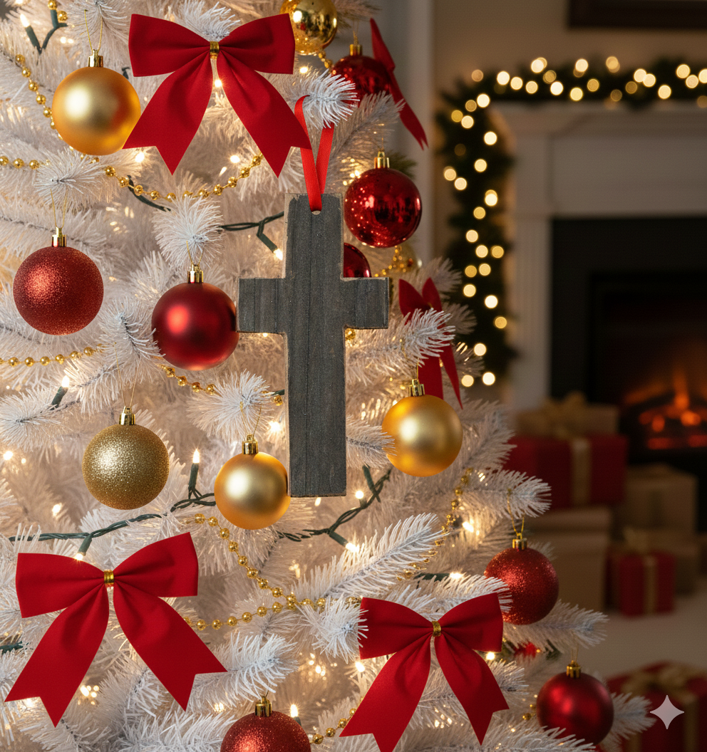 Wildwood NJ Reclaimed Boardwalk Wood Cross Ornament