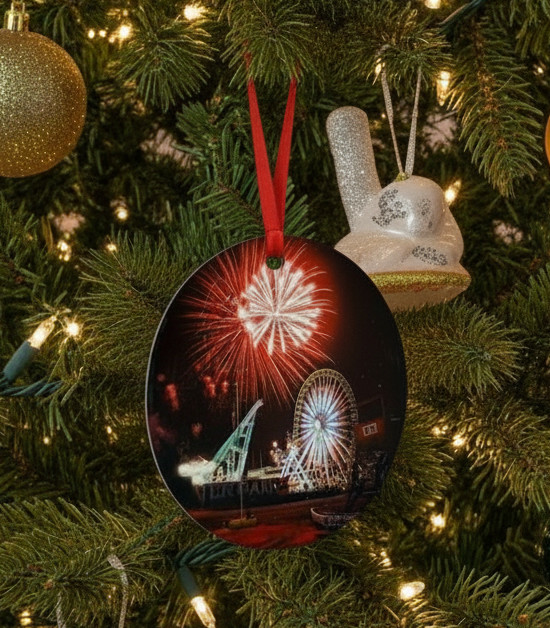 Wildwood Christmas Ornament – Fireworks, Ferris Wheel & Lifeguard Boat