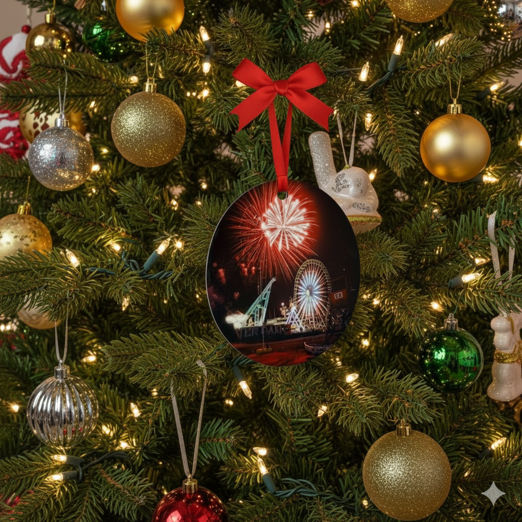 Wildwood Christmas Ornament – Fireworks, Ferris Wheel & Lifeguard Boat - Image 3