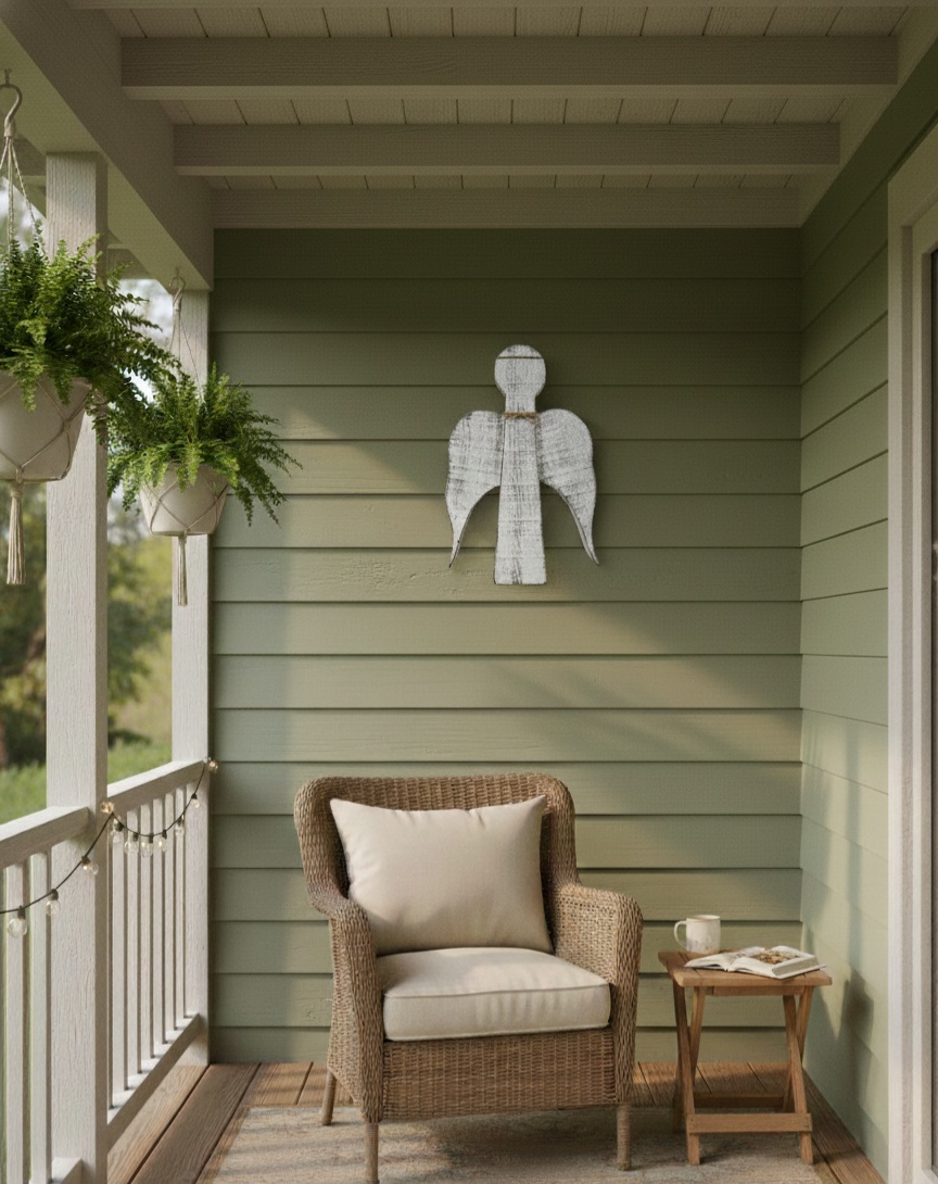 Rustic Farmhouse Angel Made From Reclaimed Pallet Wood