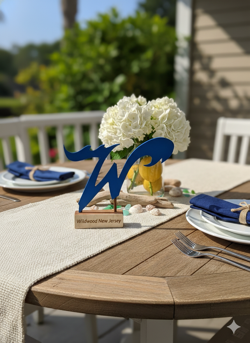 Wildwood NJ “W” Desk Display Laser Cut & Engraved | Watch The Tramcar ...