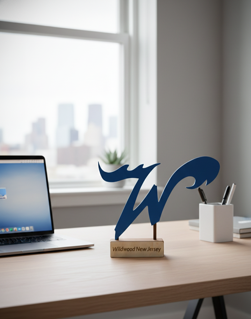 Wildwood NJ “W” Desk Display Laser Cut & Engraved | Watch The Tramcar ...